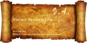 Veres Antonella névjegykártya